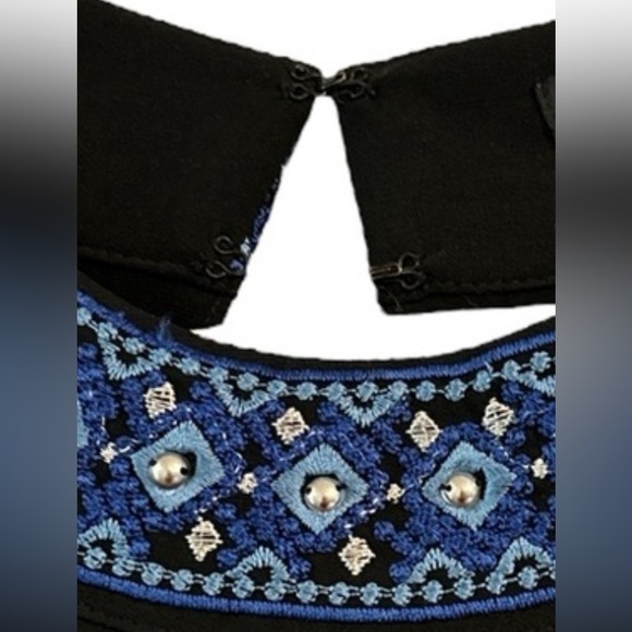 White House Black Market Beaded Detailed Neck Sheer Overlay Halter Dress Size 4 - Picture 8 of 9